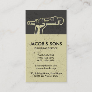 Loodgieter Loodgieter Pijp Moersleutel Visitekaartje