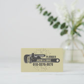 Loodgieter Loodgieter Pijp Moersleutel Visitekaartje (Staand voorkant)