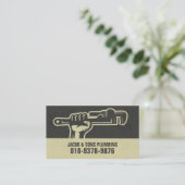 Loodgieter Loodgieter Pijp Moersleutel Visitekaartje (Staand voorkant)