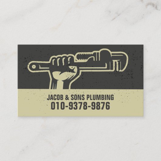 Loodgieter Loodgieter Pijp Moersleutel Visitekaartje (Voorkant)