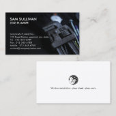 Loodgieter Loodgieter Pijp Moersleutel Visitekaartje (Voorkant / Achterkant)