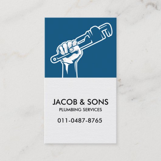 Loodgieter Loodgieter Pijp Moersleutel Visitekaartje (Voorkant)