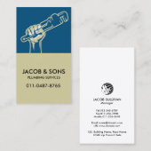 Loodgieter Loodgieter Pijp Moersleutel Visitekaartje (Voorkant / Achterkant)