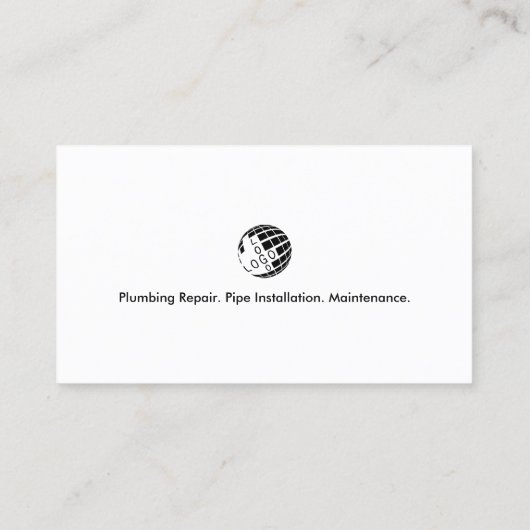 Loodgieter Loodgieter Pijp Moersleutel Visitekaartje (Achterkant)