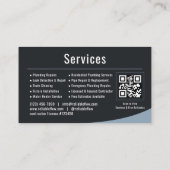Loodgieter Loodgieters QR-code Professioneel Visitekaartje (Achterkant)