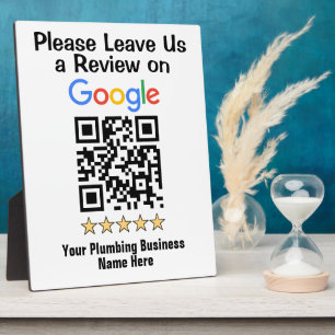 Loodgieter Loodgietersbedrijf Google Review QR-cod Fotoplaat