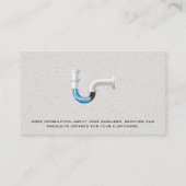 Loodgieter met sleutel | Zuiger Visitekaartje (Achterkant)