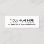 loodgieter. mini visitekaartje (Achterkant)