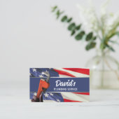 Loodgieter moersleutel professioneel loodgieterswe visitekaartje (Staand voorkant)