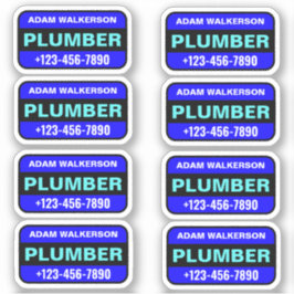 Loodgieter naam & telefoonnummer - Professional Se Sticker