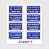Loodgieter naam & telefoonnummer - Professional Se Sticker (Vel)