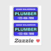 Loodgieter Naam & Telefoonnummer: Professioneel Lo Sticker (Vel)