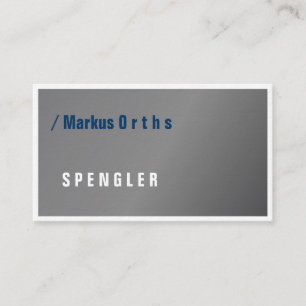 Loodgieter of Spengler Typo visitekaartjes