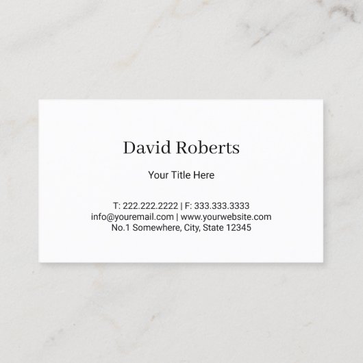 Loodgieter Service Blue Water Drop Logo Loodgieter Visitekaartje (Achterkant)