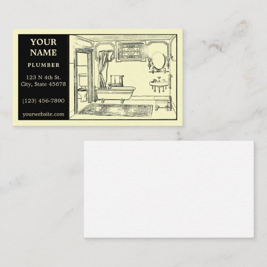  loodgieter Sjabloon Visitekaartje (Voorkant / Achterkant)