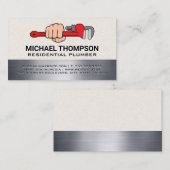 Loodgieter Sleutel Logo Visitekaartje (Voorkant / Achterkant)