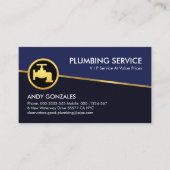 Loodgieter Tilting Gold Line Blue Shades Visitekaartje (Voorkant)