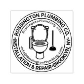 Loodgieter Toilet P Bedrijfsnaam Locatie URL E-mai Zelfinktende Stempel (Design)