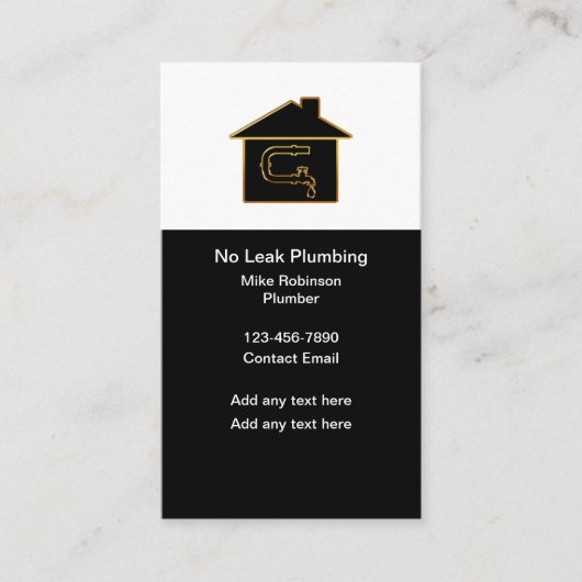 Loodgieter Upscale Verticale Visitekaartjes (Voorkant)