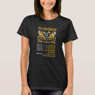 Loodgieter Uurloon Gootsteen Gereedschap Onderhoud T-shirt