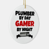 Loodgieter van Day Gamer by Night Keramisch Ornament (Rechts)