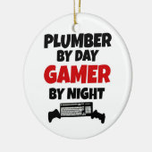 Loodgieter van Day Gamer by Night Keramisch Ornament (Links)