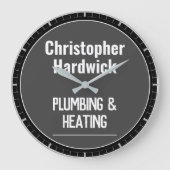 Loodgieter & Verwarming Kantoor wandklok (Voorkant)