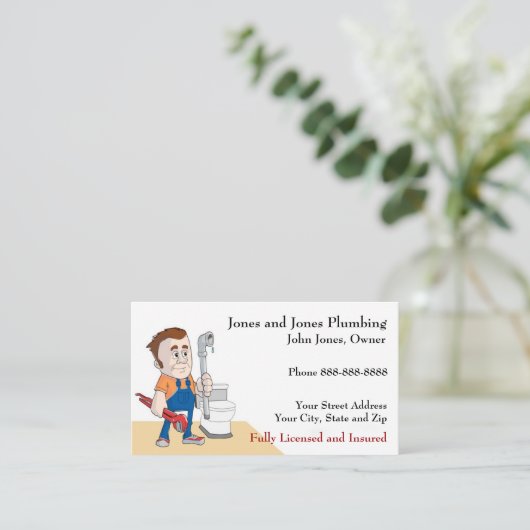 Loodgieter Visitekaartje (Staand voorkant)
