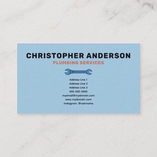 Loodgieter Visitekaartje (Achterkant)