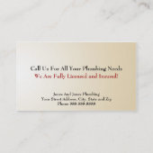 Loodgieter Visitekaartje (Achterkant)