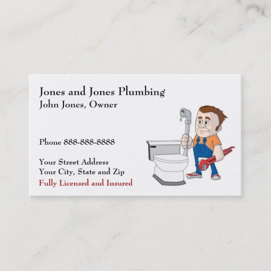 Loodgieter Visitekaartje (Voorkant)