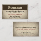 Loodgieter Visitekaartje (Voorkant / Achterkant)