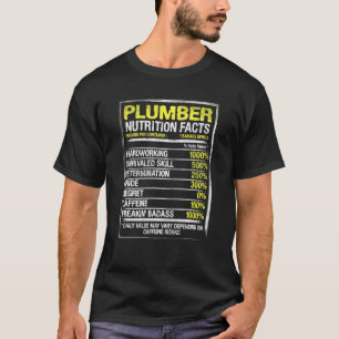 Loodgieter Voeding Feiten Cadeau T-shirt