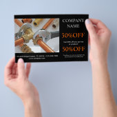 loodgieter voor de bouw flyer (Hand)