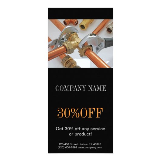 loodgieter voor de bouw reclamekaart (Voorkant)