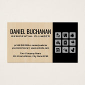 Loodgieter voor particulieren | Pictogrammen van l Visitekaartje (Voorkant)