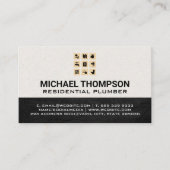 loodgieter | Waterpijpsysteem pictogrammen Visitekaartje (Voorkant)