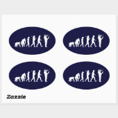 Loodgieterij Evolution Loodgieter Pipefitter Pipe  Ovale Sticker (Vel)