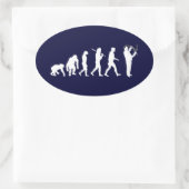 Loodgieterij Evolution Loodgieter Pipefitter Pipe  Ovale Sticker (Tas)