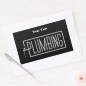 Loodgieterij - Pijpen en Dripping Facet Custom Rechthoekige Sticker (Envelop)