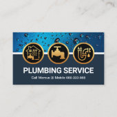 Loodgieterijpictogrammen Water Drop Visitekaartje (Voorkant)