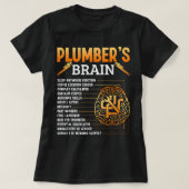 Loodgieters Brain Loodgietersleiding Pijpfitter Va T-shirt (Design voorkant)