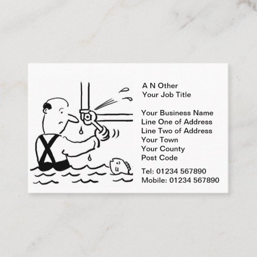 Loodgieters en Loodgietersdiensten Visitekaartje (Voorkant)