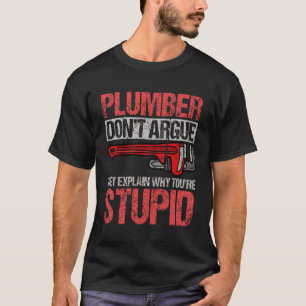 Loodgieters maken geen deel uit van de kraag. t-shirt