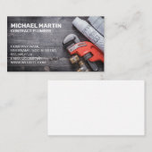 Loodgieters Moersleutel en pijpen Visitekaartje (Voorkant / Achterkant)