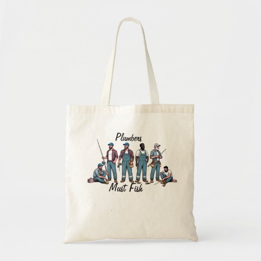Loodgieters moeten vissen tote bag (Voorkant)