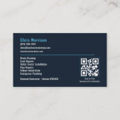 Loodgieters QR-code professionele diensten Visitekaartje (Achterkant)