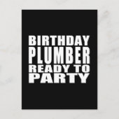 Loodgieters: Verjaardag Loodgieter Klaar om te fee Uitnodiging Briefkaart (Voorkant)