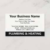 Loodgieters & Verwarming QR Code Visitekaartje (Voorkant)