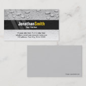 Loodgieters visitekaartjes grijze waterdruppels (Voorkant / Achterkant)